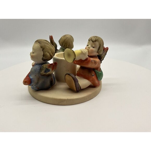 Hummel Figurine Herald Angels Candlestick Holder TMK2 Full Bee Goebel Germany - Picture 9 of 16
